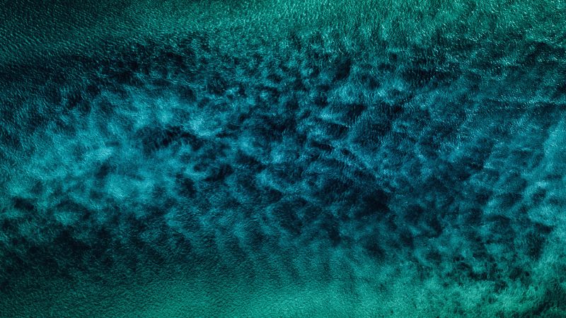 Ocean, Water Stream, Aerial view, Blue, Teal, Wallpaper