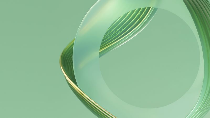 Green abstract, Aesthetic, Circle, Smooth, Emerald, Wallpaper