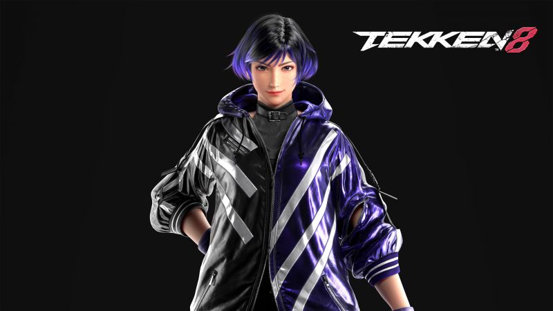 Reina, Tekken 8, Dark background, Wallpaper