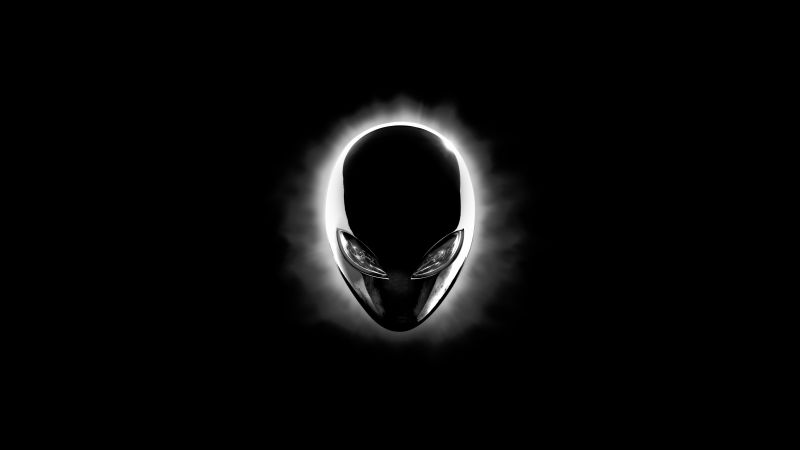 Alienware, 8K, AMOLED, Black background, 5K, Stock, Wallpaper