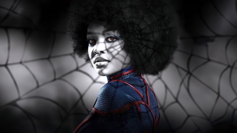 Madame Web, Spider-Girl, 2024 Movies, Dark background, 5K, Wallpaper