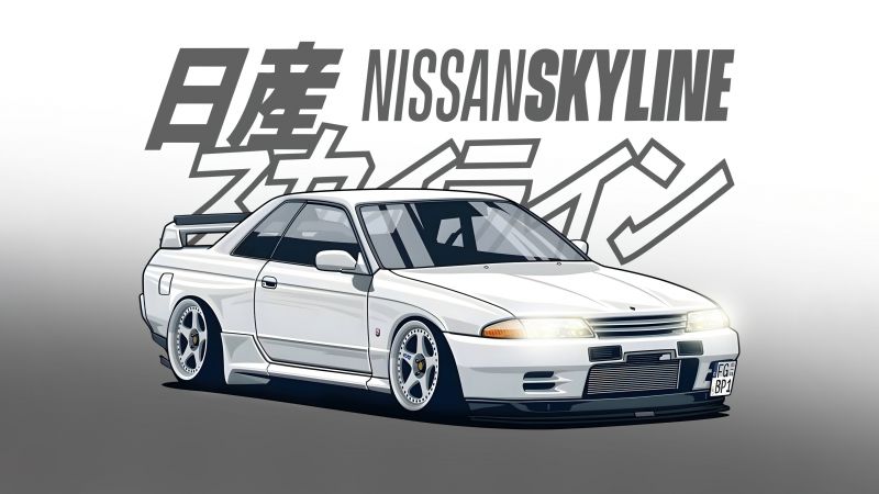 Nissan Skyline GT-R R32, JDM cars, Japanese, Classic cars, Wallpaper