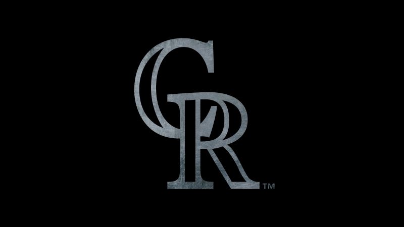 Colorado Rockies, Baseball team, Major League Baseball (MLB), 5K, Black background, Wallpaper