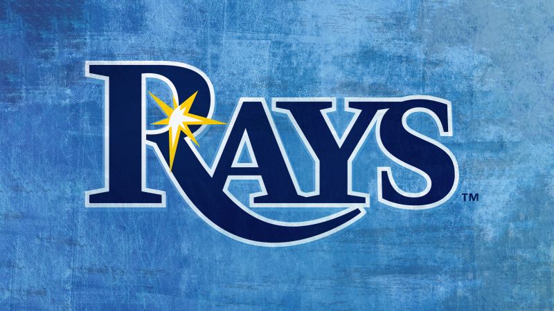 Tampa Bay Rays, Baseball team, Major League Baseball (MLB), 5K, Blue background, Wallpaper