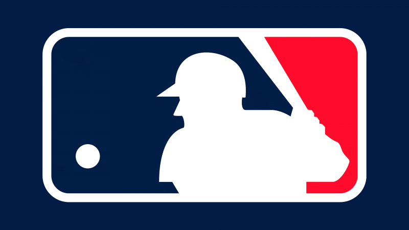 Major League Baseball (MLB), Logo, Minimalist, Emblem, Navy blue background, Wallpaper