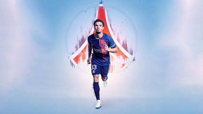 Warren Zaire-Emery, Paris Saint-Germain, French Footballer, Soccer Player, Wallpaper