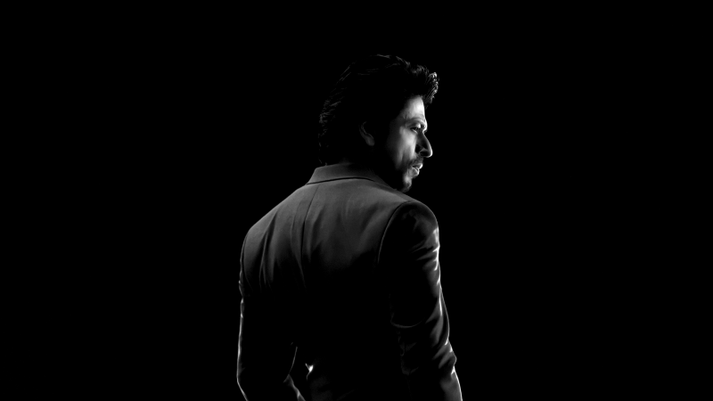 Shah Rukh Khan, 8K, Black background, 5K, AMOLED, Bollywood actor, Wallpaper