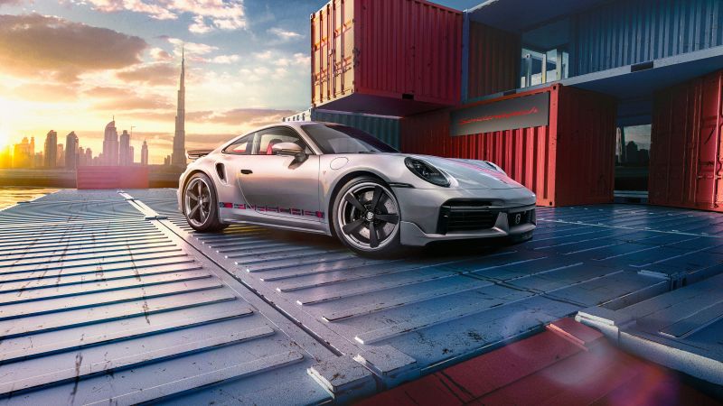 Porsche 911 Turbo, Remastered, 5K, Wallpaper