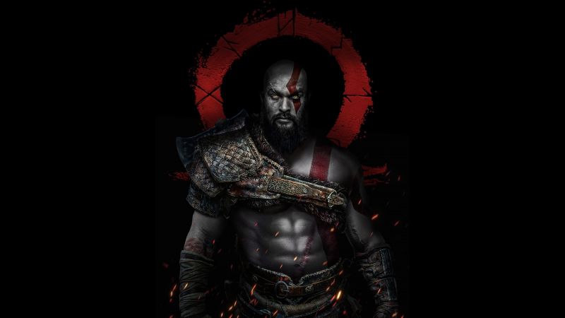 Kratos, Jason Momoa, God of War, Dark, Wallpaper