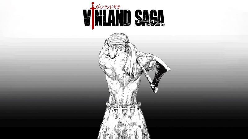 Vinland Saga, 5K, Black and White, Thorfinn, Wallpaper