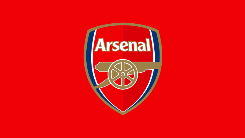 Arsenal FC, 8K, Minimalist, Red background, Logo, Wallpaper