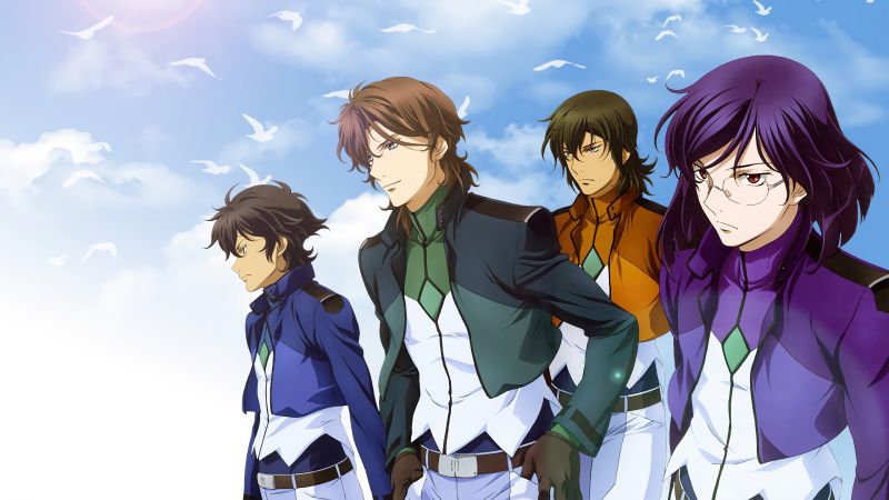 Mobile Suit Gundam, Anime series, Setsuna F. Seiei, Lockon Stratos, Allelujah Haptism, Tieria Erde, Wallpaper
