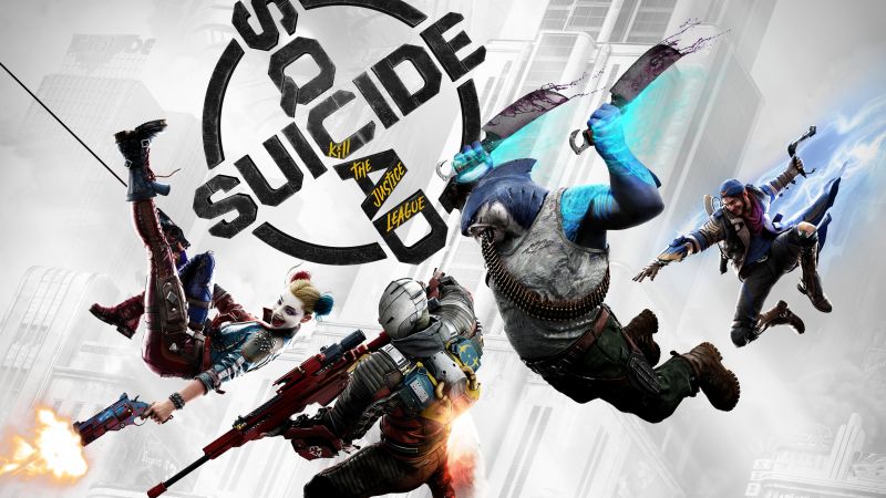Suicide Squad: Kill the Justice League, 2024 Games, Deadshot, Captain Boomerang, King Shark, Harley Quinn, DC Comics, Wallpaper