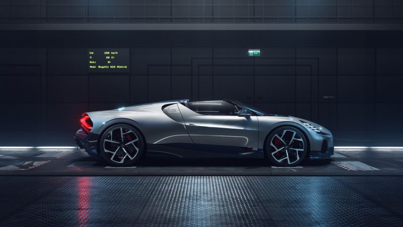 Bugatti W16 Mistral, Futuristic, Sports cars, Wallpaper