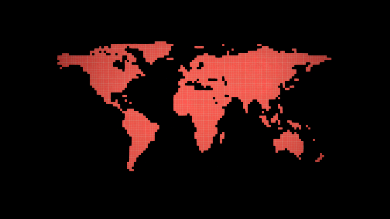 World map, Black background, 5K, AMOLED, Wallpaper