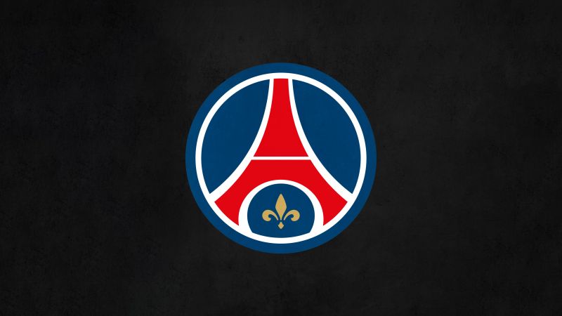 Paris Saint-Germain, Dark background, Logo, Football club, Wallpaper