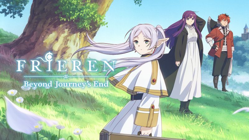 Frieren: Beyond Journey's End, Anime series, Character art, Fern (Frieren), Stark, Wallpaper