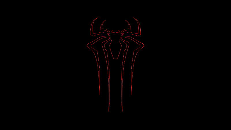 Spider-Man, 10K, Logo, AMOLED, Black background, 5K, 8K, Wallpaper