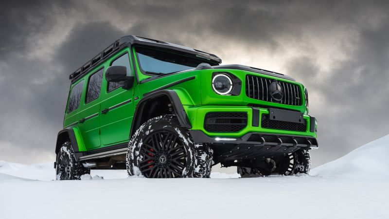 Mercedes-AMG G 63, G Wagon, Snow covered, Wallpaper