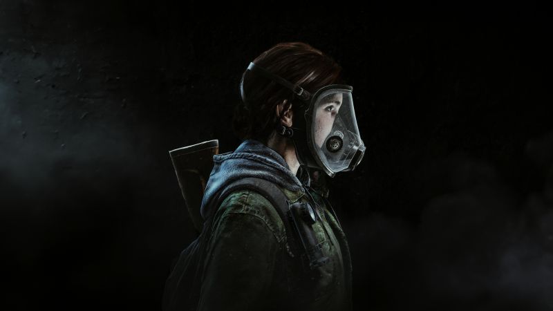 Ellie Williams, The Last of Us Part II, Dark background, 5K, Wallpaper