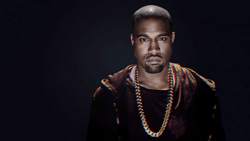 Kanye West, American celebrities, Dark background, American rapper, Wallpaper