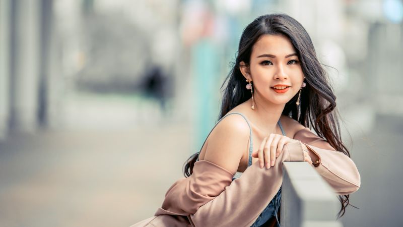 Asian Girl, Beautiful girl, Asian Woman, Cute, 5K, Wallpaper