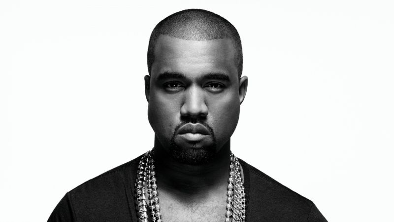 Kanye West, Monochrome, 5K, American rapper, Black and White, Wallpaper