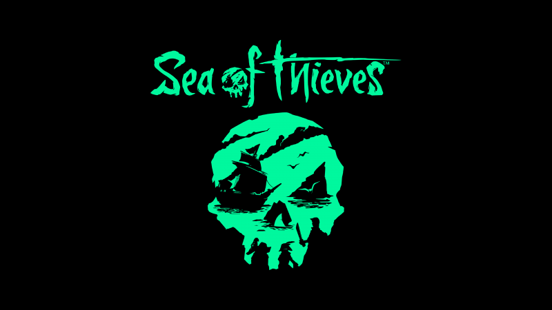 Sea of Thieves, AMOLED, 5K, Video Game, Skull, Black background, Wallpaper