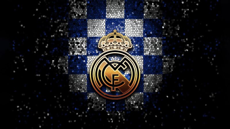 Real Madrid CF, Mosaic, 5K, Logo, Spanish, Football club, Wallpaper