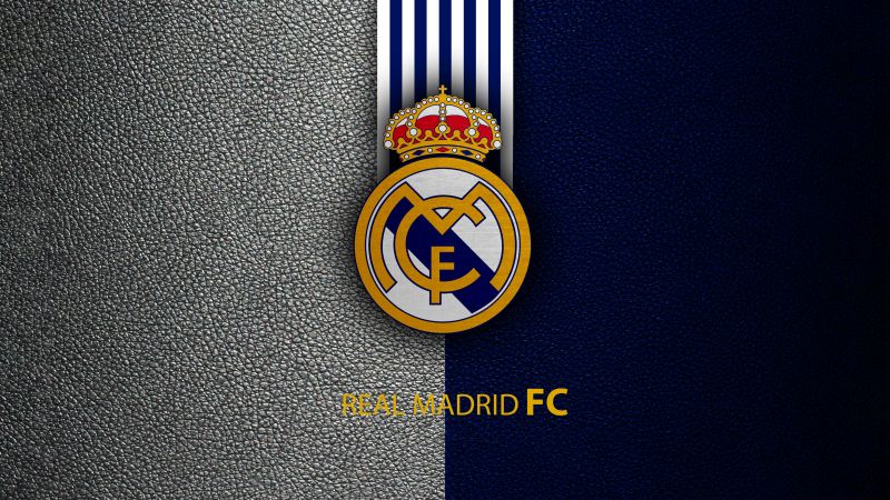 Real Madrid CF, Emblem, Logo, Football club, Spanish, Wallpaper
