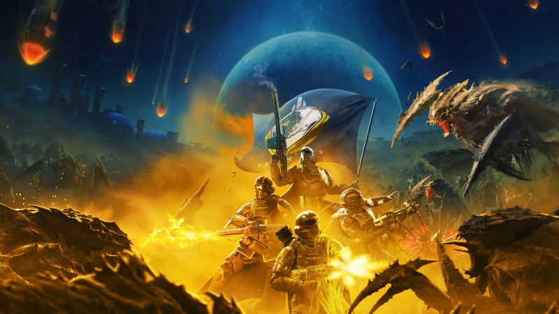 Helldivers 2, Video Game, 2024 Games, PC Games, PlayStation 5, Wallpaper