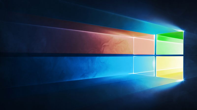 Microsoft Windows, Windows 10, Colorful, Blue background, Wallpaper