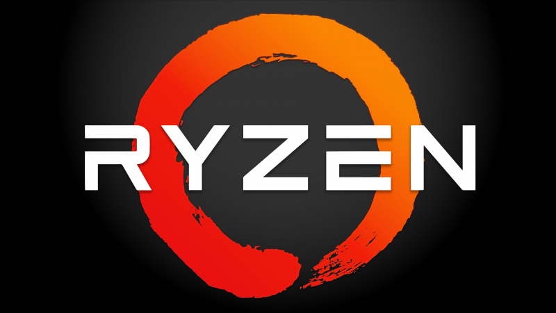 AMD Ryzen, Dark background, Logo, Wallpaper