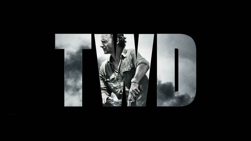 The Walking Dead, 8K, Rick Grimes, Andrew Lincoln, Black background, 5K, AMOLED, TV series, AMC series, Wallpaper