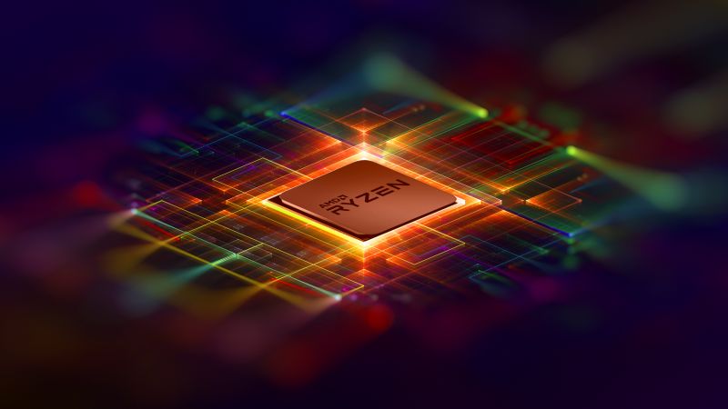AMD Ryzen, Processor, CPU, Colorful, Wallpaper