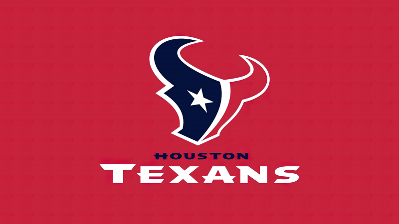 Houston Texans, Logo, Football team, NFL team, Soccer, 5K, Red background, Wallpaper