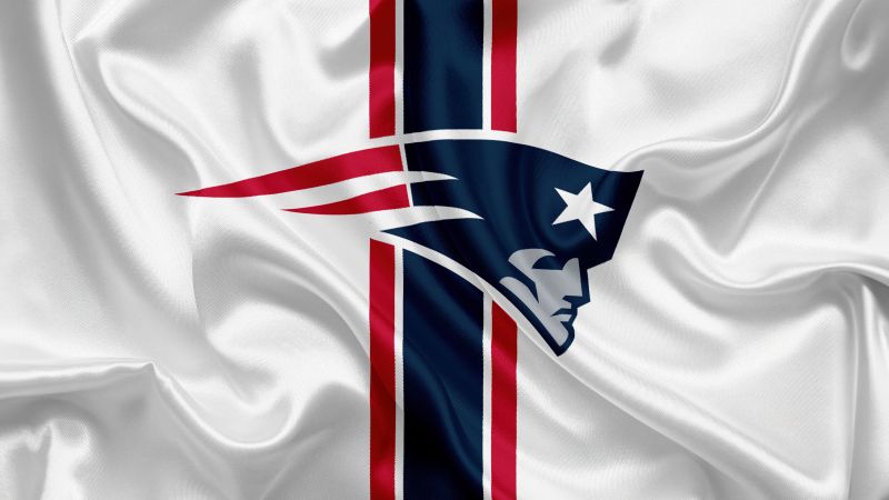 New England Patriots, Flag, Logo, Football team, NFL team, 5K, Wallpaper