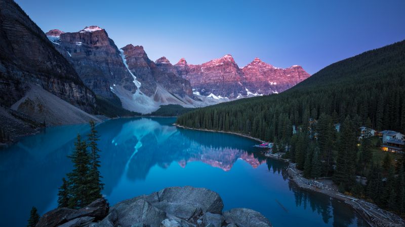 Canadian Rockies, Moraine Lake, Banff National Park, Alberta, Canada, Landscape, Wallpaper