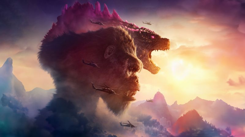 Godzilla x Kong: The New Empire, Movie poster, 5K, 8K, 2024 Movies, Wallpaper