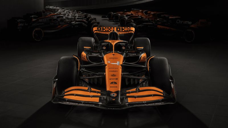 McLaren MCL38, F1 Cars, Dark background, 2024, Formula One cars, Wallpaper