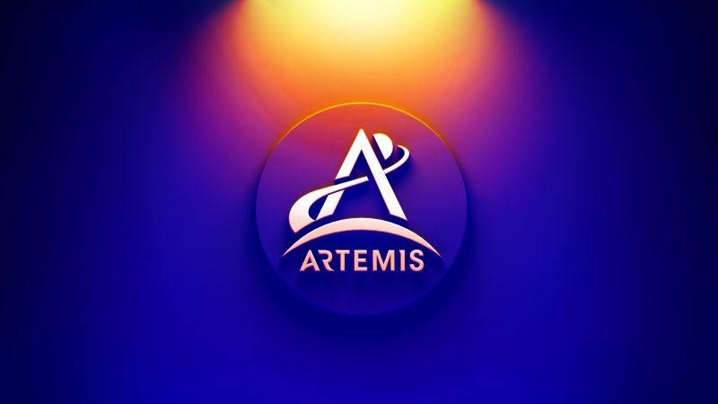 NASA Artemis, Gradient background, 5K, Wallpaper
