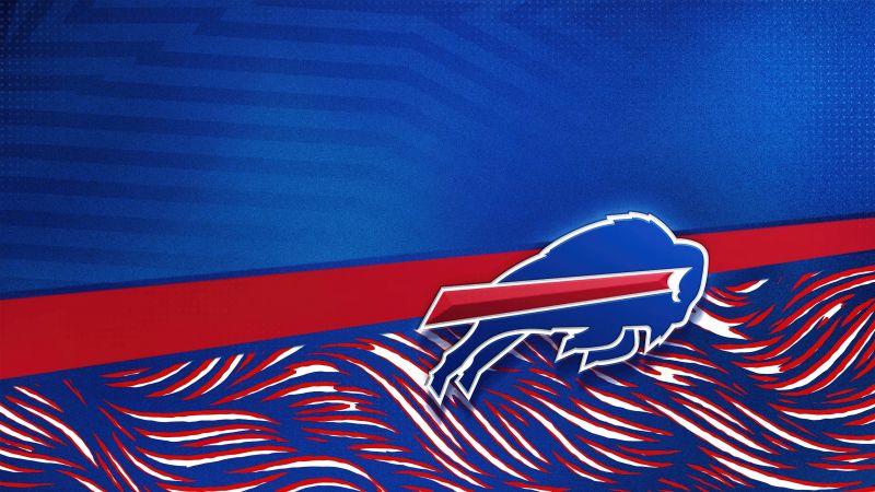 Buffalo Bills, Logo, Blue background, NFL team, American football team, Wallpaper