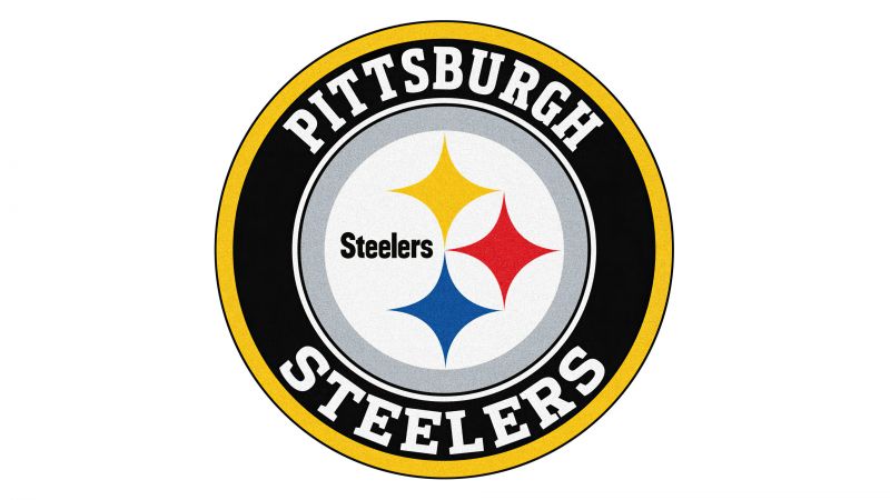 Pittsburgh Steelers, Emblem, American football team, NFL team, White background, Wallpaper
