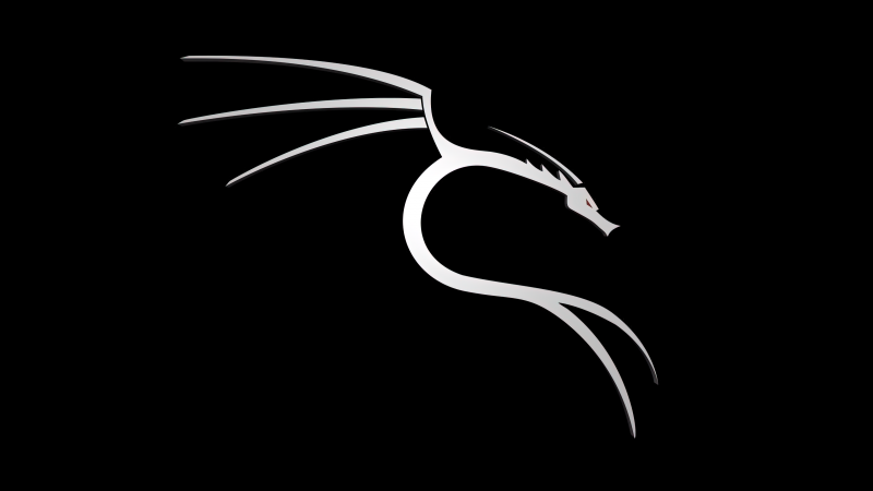 Kali Linux, Minimal logo, AMOLED, Black background