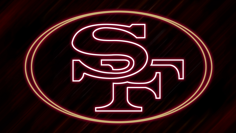 San Francisco 49ers, Logo, American football team, Wallpaper
