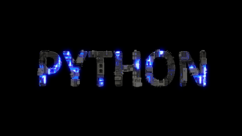 Python, Futuristic, Programming language, Typography, Black background, AMOLED, 5K, Wallpaper