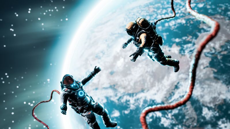 Floating, Astronauts, 5K, 8K, Planet, Wallpaper