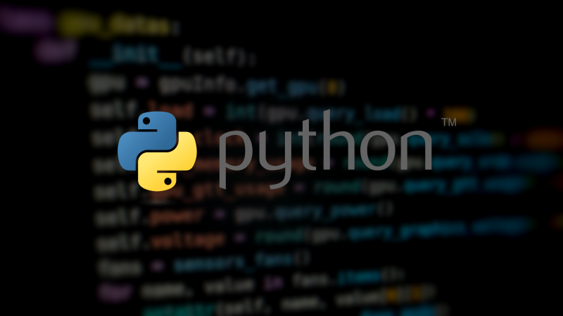 Python, Dark background, Programming language, Wallpaper