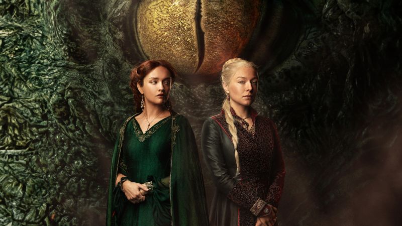Alicent Hightower, Princess Rhaenyra Targaryen, House of the Dragon, Emma D'Arcy, Olivia Cooke, 5K, Wallpaper