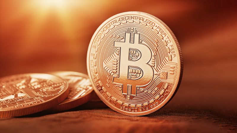 Cryptocurrency, Bitcoin, Gold coins, Wallpaper